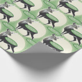 Veel liefde voor uw namen retro herten kerst cadeaupapier (Hoek)