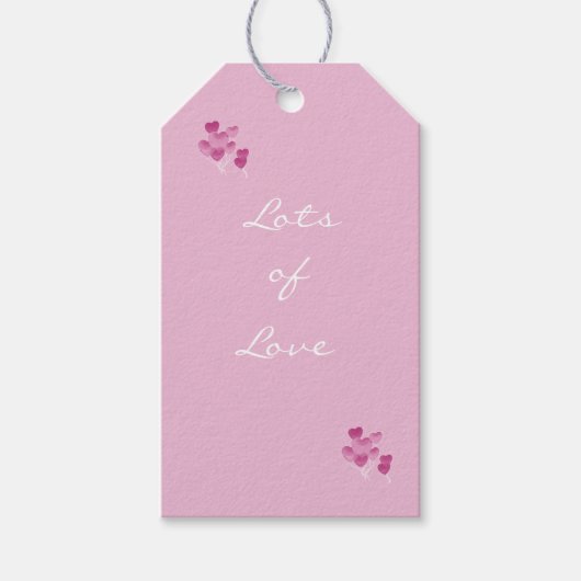 Veel liefdescadeautjes Labels roze Cadeaulabel (Voorkant)