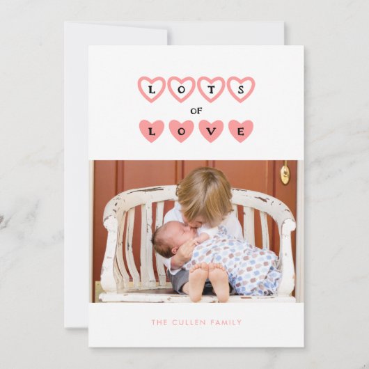Veel liefdesharten Foto Valentijn Kaart (Voorkant)