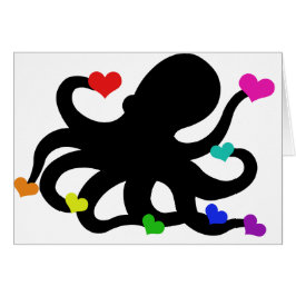 Veel liefdesharten Octopus Art Design
