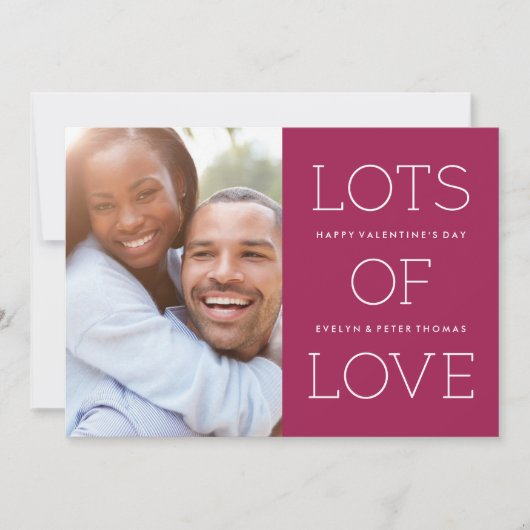 Veel liefdesValentijnsdag Kaart - Mulberry (Voorkant)