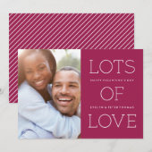 Veel liefdesValentijnsdag Kaart - Mulberry (Voorkant / Achterkant)