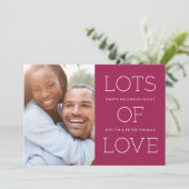 Veel liefdesValentijnsdag Kaart - Mulberry (Staand voorkant)