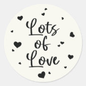 Veel liefdesValentijnsdag Klassieke Ronde Ronde Sticker (Voorkant)