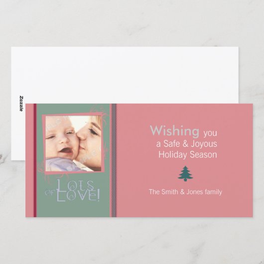 Veel liefdeswensen fotokaart feestdagenkaart (Voorkant / Achterkant)