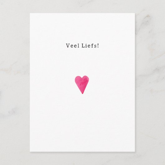 Veel Liefs Roze Hart Hartje Quote Kaart (Voorkant)