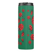 Veel lieveheersbeestjes Lucky Pattern Green Thermosbeker (Achterkant)