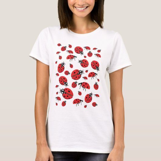 Veel lieveheersbeestjes Lucky Pattern T-shirt (Voorkant)
