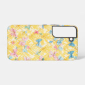 Veel linten en gespeelde patroon telefoonhoes samsung galaxy hoesje (Achterkant horizontaal)