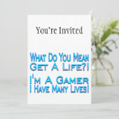 Veel lives Gamer Kaart (Staand voorkant)