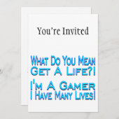 Veel lives Gamer Kaart (Voorkant / Achterkant)