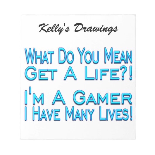 Veel lives Gamer Notitieblok (Voorkant)