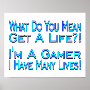Veel lives Gamer Poster