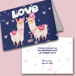 Veel Llama Love Valentijn Card Feestdagen Kaart