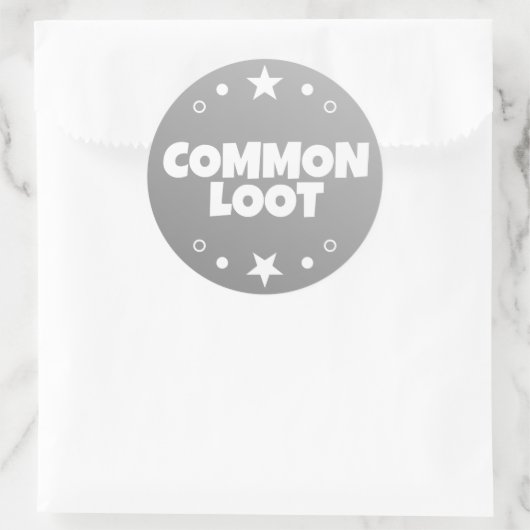 Veel Loot Gamer Kinder Grijze Tekst Slogan Ronde Sticker (Tas)