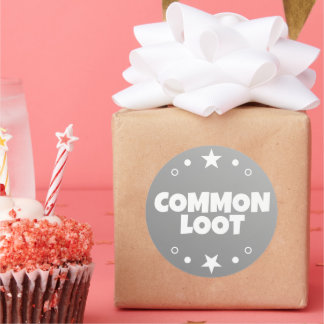 Veel Loot Gamer Kinder Grijze Tekst Slogan Ronde Sticker