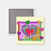 Veel Love Babcia (Poolse oma) Magneet (Voorkant / Achterkant)