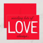 veel LOVE Cute Red verzenden Briefkaart (Voorkant / Achterkant)