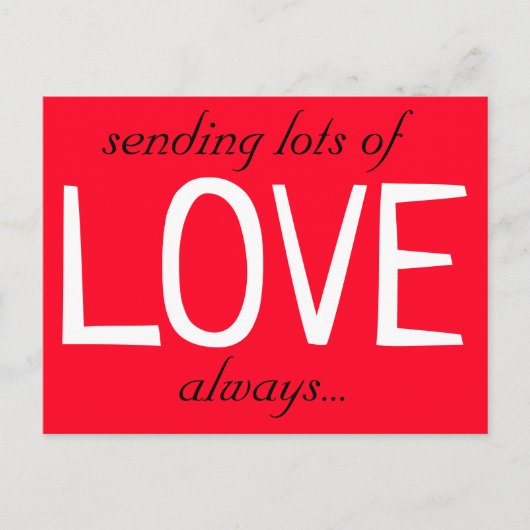 veel LOVE Cute Red verzenden Briefkaart (Voorkant)