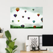 Veel luchtballonnen poster (Thuiskantoor)