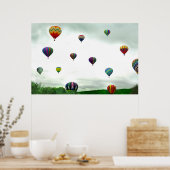 Veel luchtballonnen poster (Keuken)