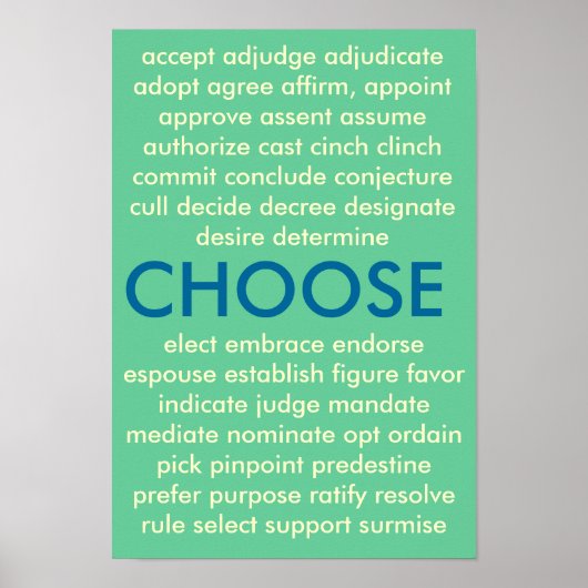 Veel manieren om te kiezen poster (Voorkant)