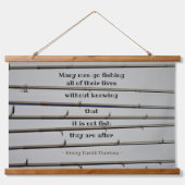 Veel Mannen gaan Geviste wegen Hangend Wandkleed (Voorkant)