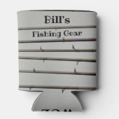 Veel Mannen gaan weg Vist Grijs Blikjeskoeler (Achterkant)