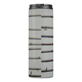 Veel Mannen gaan weg Vist Grijs Thermosbeker (Achterkant)