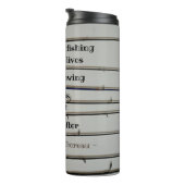 Veel Mannen gaan weg Vist Grijs Thermosbeker (Geroteerd rechts)