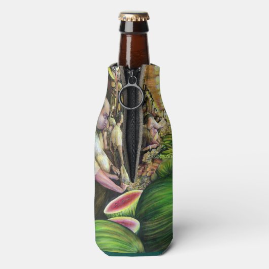 Veel Mannen, veel meloenen, Boedapest Flesjeskoeler (Fles Achterkant)