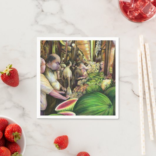 Veel Mannen, veel meloenen, Boedapest Servet (Insitu)