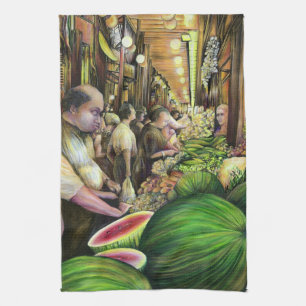 Veel Mannen, veel meloenen, Boedapest Theedoek