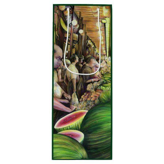 Veel Mannen, veel meloenen, Boedapest Wijn Cadeautas (Voorkant)