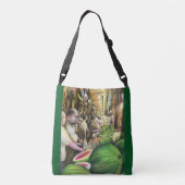 Veel Mannen, veel meloenen Crossbody Tas (Achterkant)