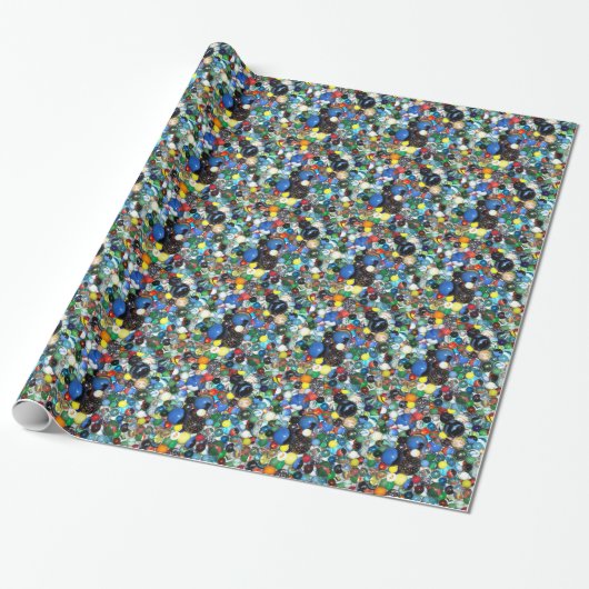 Veel marbles cadeaupapier (Uitgerold)