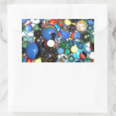 Veel marbles rechthoekige sticker (Tas)