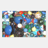 Veel marbles rechthoekige sticker (Voorkant)