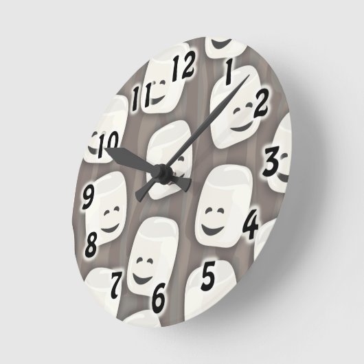 Veel Marshmallows Patroon Ronde Klok (Hoek)