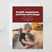 Veel meer hugs Holiday Kaart (Bourgogne) (Voorkant)