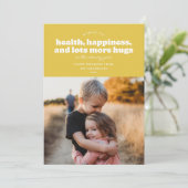 Veel meer hugs Holiday Kaart (mosterd) (Staand voorkant)