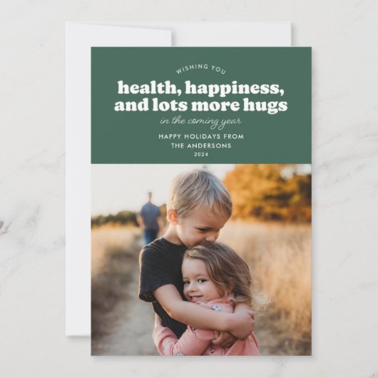 Veel meer hugs Holiday Kaart (Pine Green) (Voorkant)