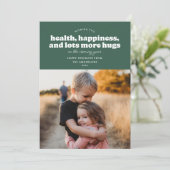 Veel meer hugs Holiday Kaart (Pine Green) (Staand voorkant)