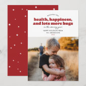 Veel meer hugs Holiday Kaart (rood) (Voorkant / Achterkant)