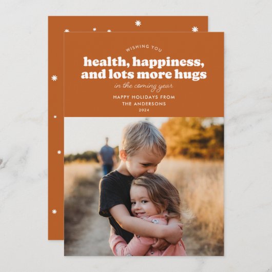 Veel meer hugs Holiday Kaart (Rust) (Voorkant / Achterkant)