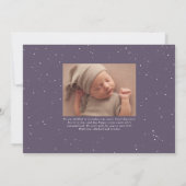 Veel meer liefde voor paarse foto-geboorteaankondi (Achterkant)