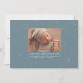 Veel meer liefdesblauwe foto-geboorteaankondiging (Achterkant)