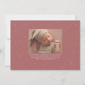 Veel meer liefdesroze foto-geboorteaankondiging (Achterkant)