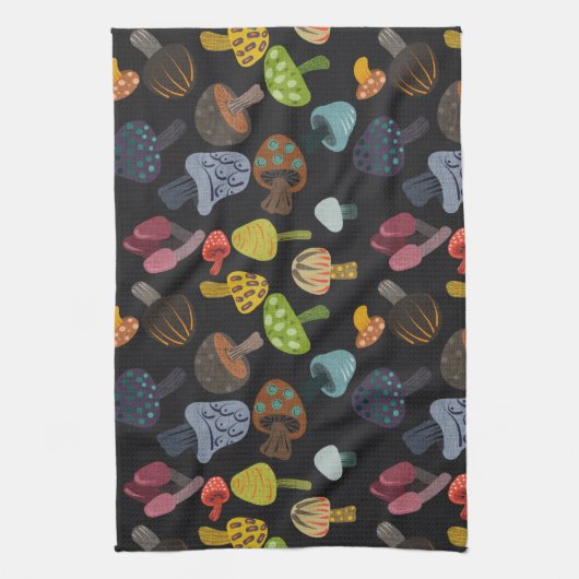 Veel meer paddenstoelen theedoek (Verticaal)