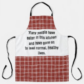 Veel mensen hebben in deze keuken gegeten en zijn  schort (Voorkant)